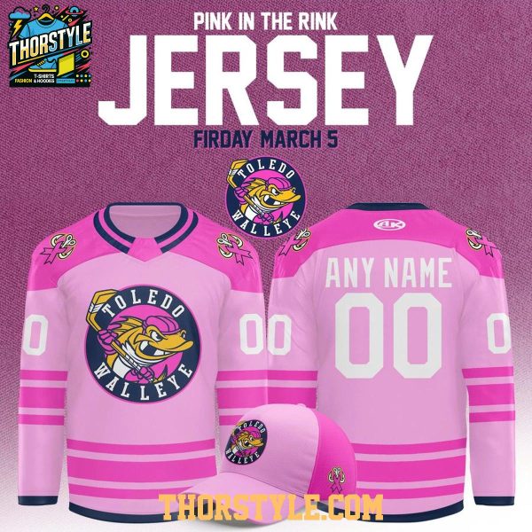 Toledo Walleye x Pink In the Rink 2026 Fighting Cancer Hockey Jersey