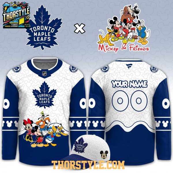 Toronto Maple Leafs Mickey 2026 Disney Friends Night Personalized Hockey Jersey