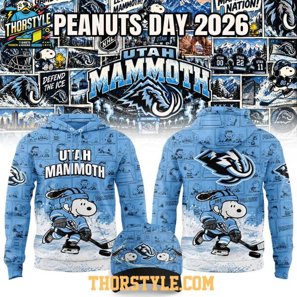 Utah Mammoth 2026 Peanuts Day x Hockey Game Hoodie T-Shirt
