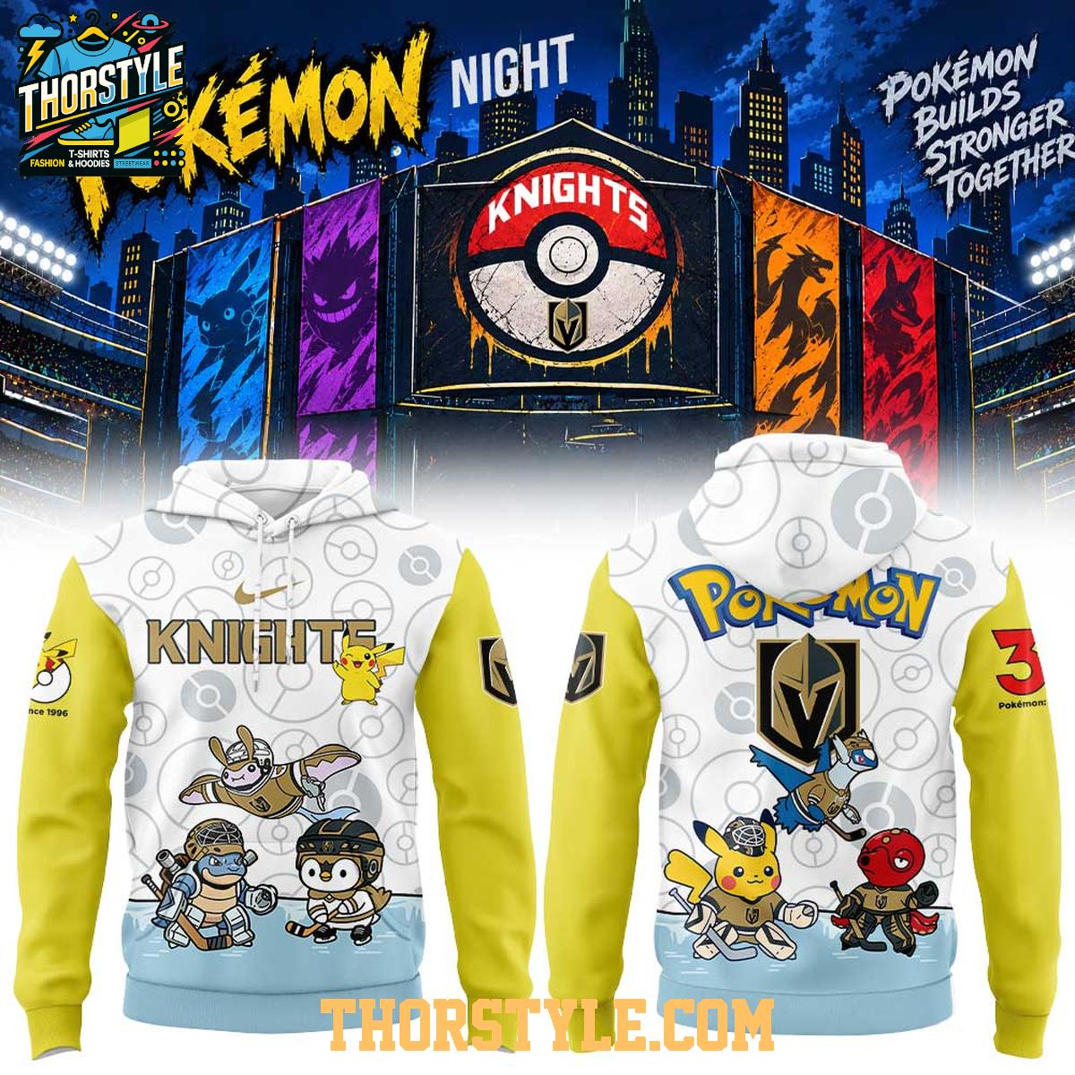 Vegas Golden Knights 2026 Pokemon Night x Hockey Game Hoodie T-Shirt Vegas Golden Knights 2026 Pokemon Night x Hockey Game Hoodie T-Shirt