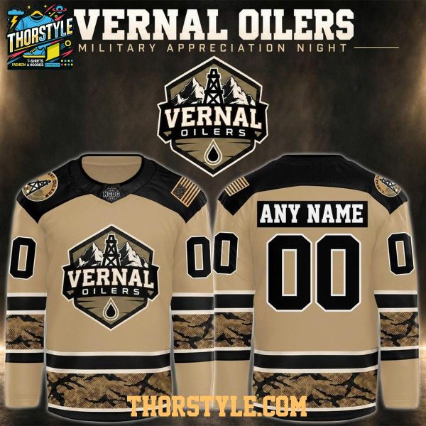 Vernal Oilers Military Appreciation Night 2026-2027 Personalized Hockey Jersey